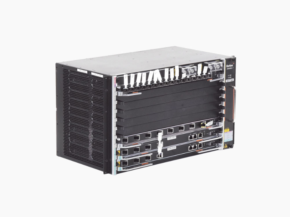 Fiberhome AN6000-7 OLT Carrier Class Modular GPON, 6 Ranuras de Servicio, 1 Tarjeta de Servicio 16 puertos GPON, crecimiento hasta 96 puertos GPON, 6 UR