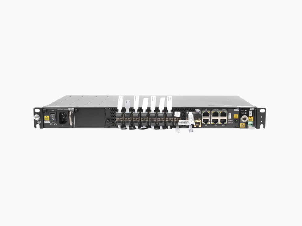 Fiberhome AN6001-G16-AC Mini OLT GPON Carrier Class con Tarjeta de Servicio de 16 puertos GPON, 16 módulos clase C+ y Fuente de CA (Corriente Alterna), 1UR