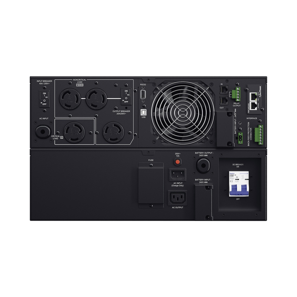 UPS CyberPower 6 kVA / 5.4 kW, (6000 VA/5400 W), Online Doble Conversión, 200 - 240v de Entrada NEMA L6-30P, 200 - 240v salida, Onda Senoidal Pura, Torre o Rack de 6 UR, Contactos: 2x NEMA L6-20R y 2x NEMA L6-30R - Imagen 2