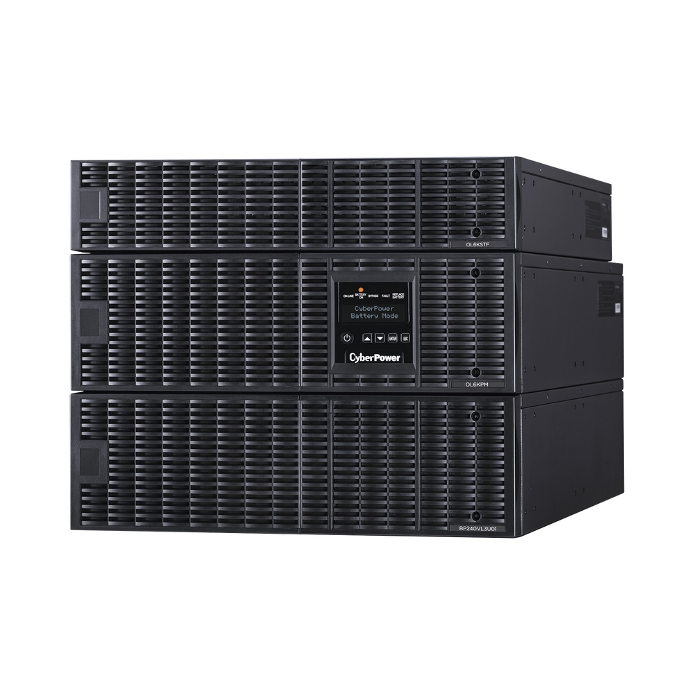 UPS CyberPower 6 kVA / 5.4 kW, (6000 VA/5400 W), Online Doble Conversión, 200 - 240v de Entrada NEMA L6-30P, 120 - 240v salida, Onda Senoidal Pura, Torre o Rack de 8 UR, Contactos: 6x NEMA 5-20R, 2x NEMA L6-20R y 1x NEMA L6-30R
