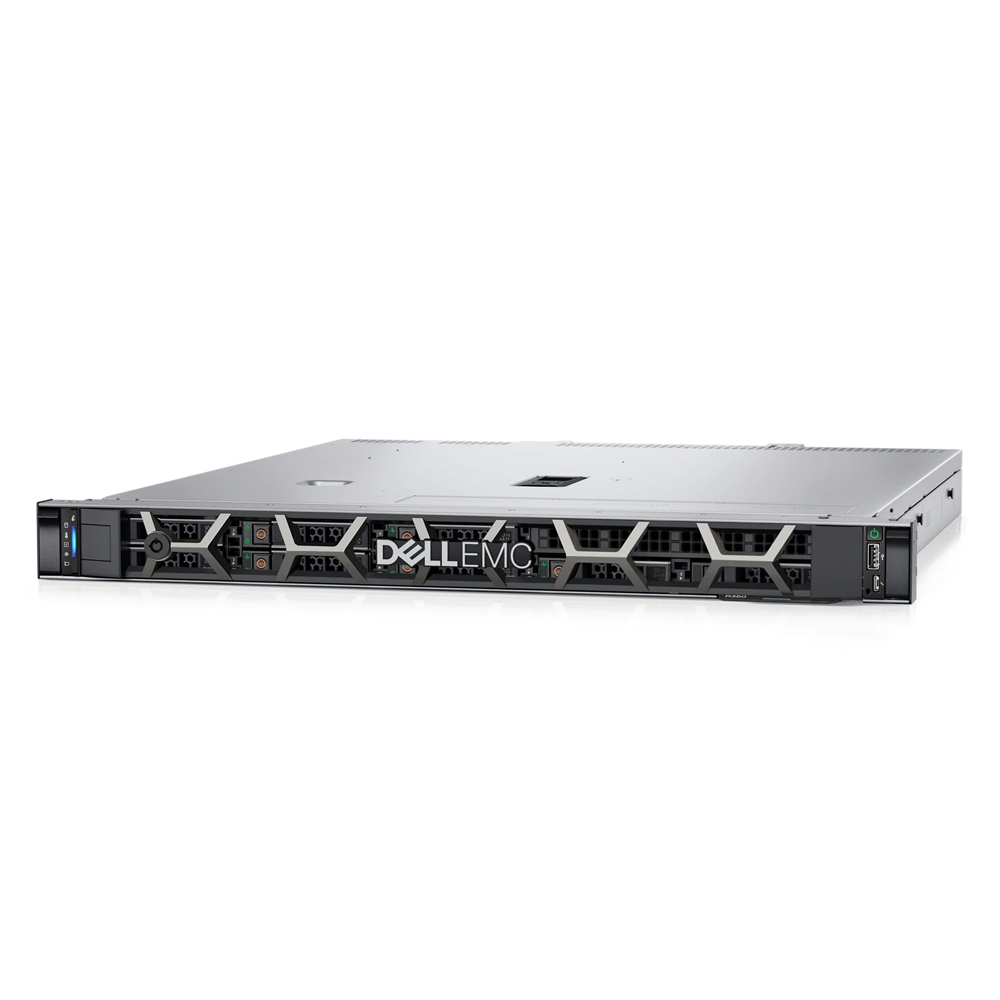 Servidor Dell PowerEdge R350, Xeon E-2378 2.6GHz 8Core, Ram 16GB, 480GB SSD SATA Mix Use, 2 puertos 1GB, Fuente 600W Hot Plug (1+ 1), W3yr