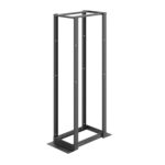 Rack de Cuatro Postes Estándar de 19", Rieles Numerados y Roscados #12-24, Profundidad Ajustable de 450 a 1050 mm, 45 Unidades de Rack, Color Negro