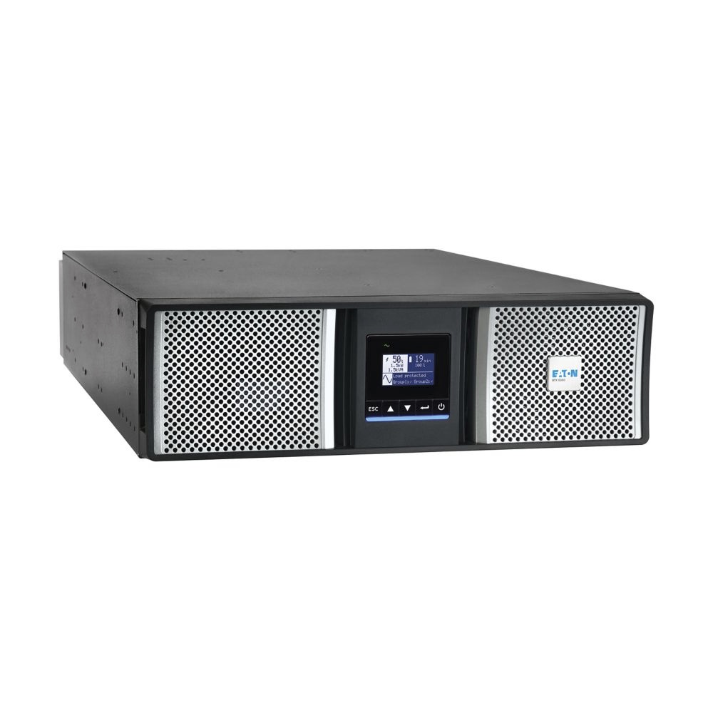 UPS Eaton 9PX Gen 2, 3000 VA, 3000 W, 208V, Input: Hardwired or 10ft. L6-30P, Outputs: Hardwired, (2) L6-30R, (2) L6-20R, 3U Rack/tower, VRLA battery, Gigabit Network card included, 3yr