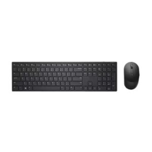 Dell KM5221W Teclado Español y ratón Óptico, 1000 dpi, 3 Botón, Rueda de desplazamiento, USB Inalambrico, Color Negro, 3yr