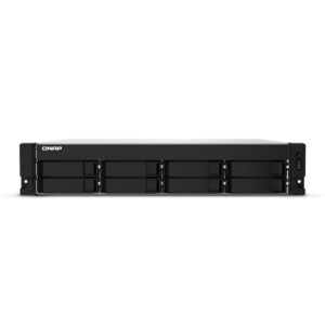 Nas Qnap TS-832PXU-4G-US, ARM Cortex-A57 4núcleos, Ram 4 GB, Hasta 8 Bahías 3.5", Red 2 Port 2.5 GBE + 2 Port SFP+ 10GbE, rack de 2U, Fuente 250 W, 1yr