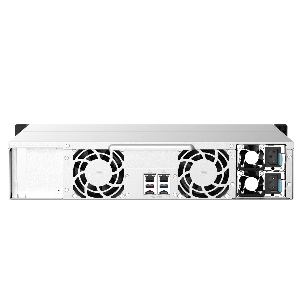 Nas Qnap TS-1273AU-RP, AMD Ryzen V1500B 4Core 2.2 GHz, Ram 8GB, Rack 2U, 12 BAHIAS 3.5", 2 PTO 2.5 LAN GBE / USB 3.0 X1 / USB 3.2 X2, Fuente 2x 300W, W3yr - Imagen 2