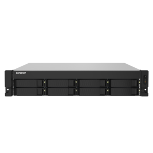 Nas Qnap TS-832PXU-RP, Procesador ARM Cortex-A57 4 núcleos 1.7 GHz, Ram 4GB, Rack 8 x SATA 3.5", 2 PTO 2.5 GBE / 2 PTO 10 GBE, Fuente 2x 250W, W1yr