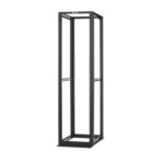 Rack de Cuatro Postes Estándar de 19", Rieles Numerados y Roscados #12-24, Profundidad Máxima de 30 in, 45 Unidades de Rack, Color Negro