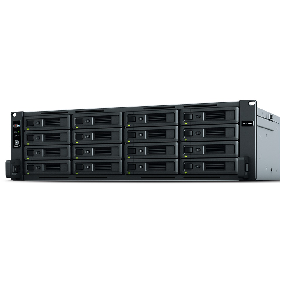 Synology RackStation RS4021XS+, Intel Xeon D-1541, Rack (3 U) 16 Bahías (Expandible a 40 Bahías), Hasta 720 TB, 16GB RAM, Servicio Nube Gratis (P2P) / Administración Remota y Respaldo Programado, W5yr