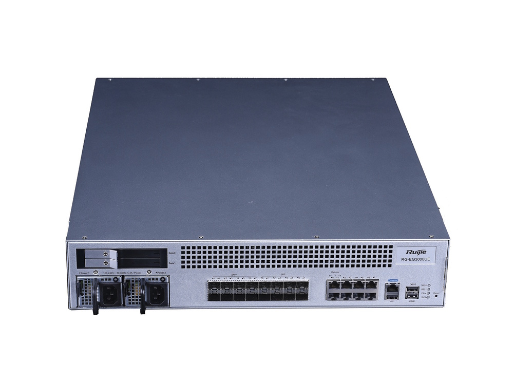 Router Core RUIJIE RG-EG3000XE RUIJIE, Hasta 20 Mil usuarios, 2 Puertos QSFP+ 40Gb, 8 Puertos Gigabit y 8 Puertos SFP+ 10Gb Combo