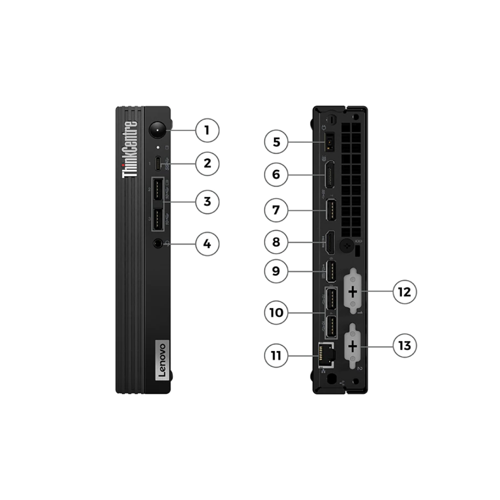 Lenovo ThinkCentre M70q Gen 3, Core i7-12700T, Ram 16GB, SSD 512GB, Windows 11 Pro, W3yr - Imagen 2
