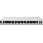 Ubiquiti UniFi Switch USW-ENTERPRISE-48-POE Enterprise, administrable, capa 3, 48 puertos 2.5GbE RJ45 POE+, 4 puertos 10G SFP+, 720W, con pantalla táctil de 1.3"