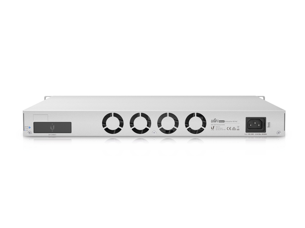 Ubiquiti UniFi Switch USW-ENTERPRISE-48-POE Enterprise, administrable, capa 3, 48 puertos 2.5GbE RJ45 POE+, 4 puertos 10G SFP+, 720W, con pantalla táctil de 1.3" - Imagen 2