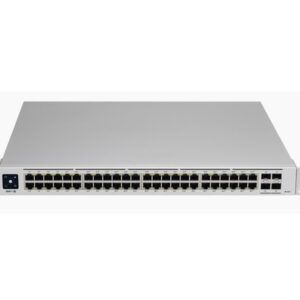 Ubiquiti Switch UniFi USW-Pro-48-POE Gen2, Capa 3 de 48 puertos PoE 802.3at/bt + 4 puertos 1/10G SFP+, 600W, pantalla informativa