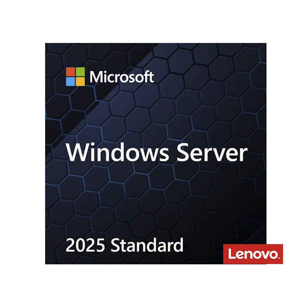 Windows Server 2025 Standard, ROK, 16 Core, Multilenguaje, DVD, Lenovo