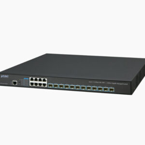 Planet XGS-6350-12X8TR Switch Administrable Layer 3 12-Puertos 10G SFP+, 8-Puertos 10/100/1000T C/Fuente Redundante AC